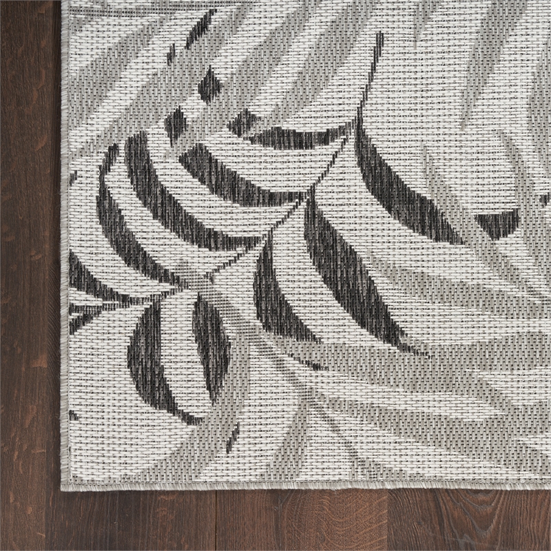 Nourison Home Garden Oasis 6' Runner Fabric Grey Area Rug