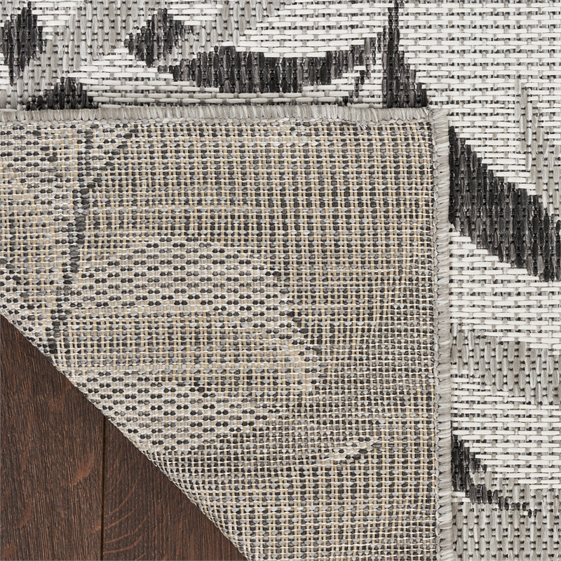 Nourison Home Garden Oasis 6' Runner Fabric Grey Area Rug