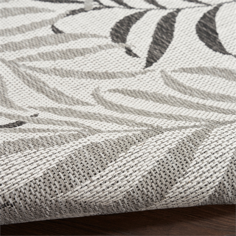 Nourison Home Garden Oasis 6' Runner Fabric Grey Area Rug
