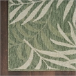 Nourison Home Garden Oasis 8' Runner Fabric Green Ivory Area Rug
