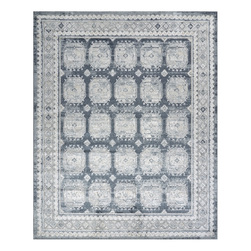 Nourison Home Dekor 8' x 10' Polyester Grey Navy Area Rug