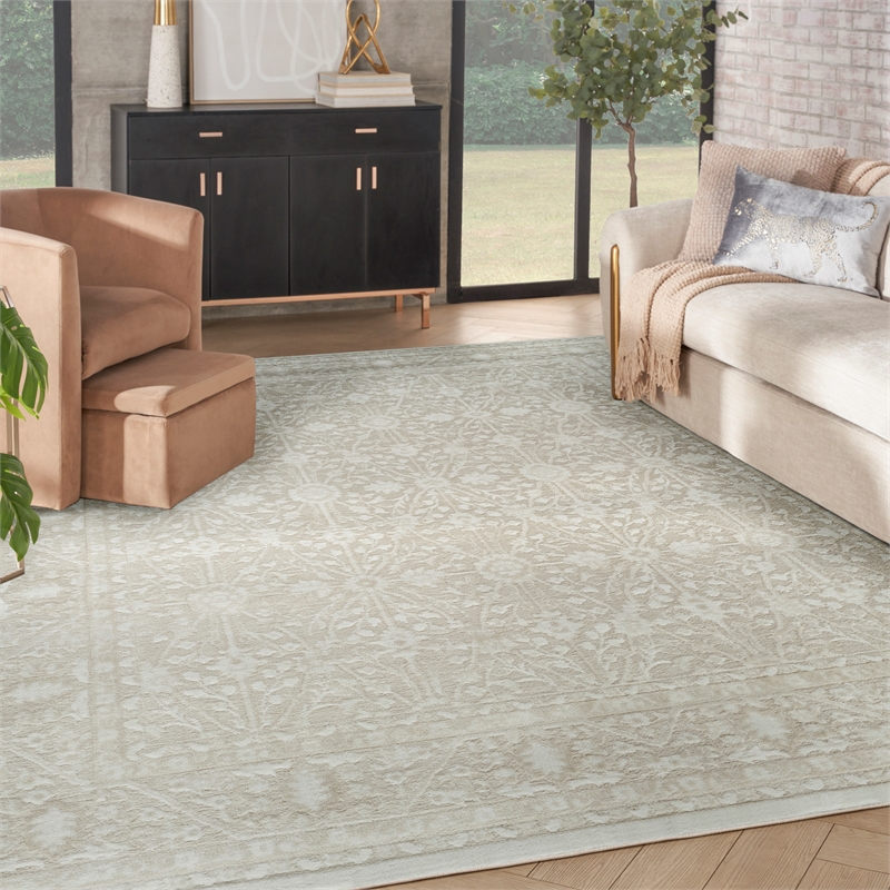 nourison home dekor 8' x 10' polyesterivory beige area rug