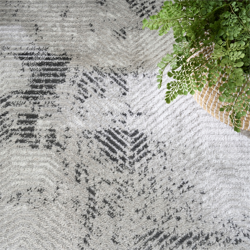 Nourison Home Dekor 8' x 10' Polyester Grey Charcoal Area Rug