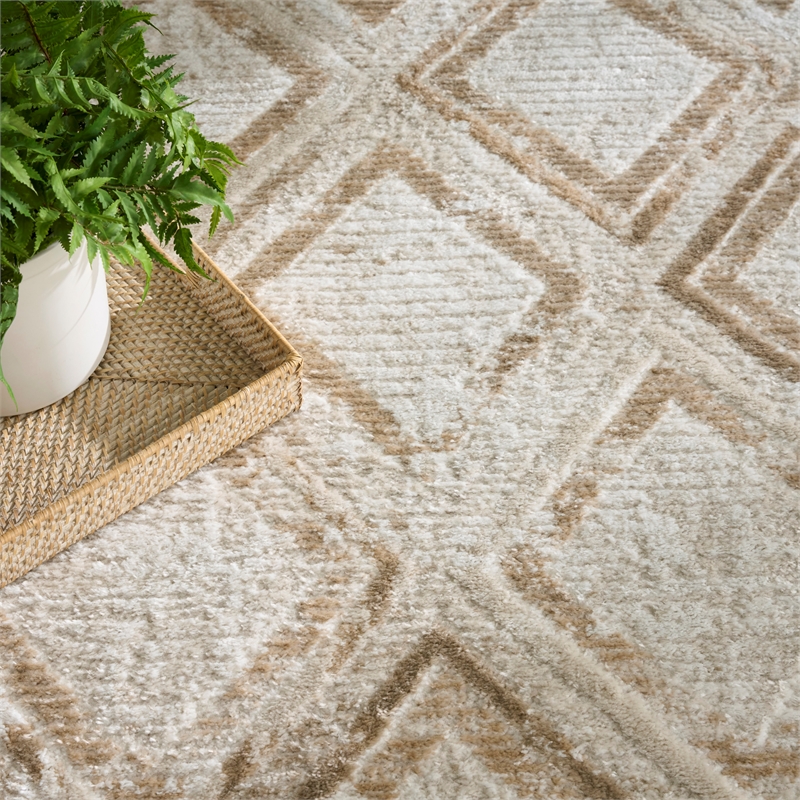 Nourison Home Dekor 8' x 10' Polyester Ivory Taupe Area Rug