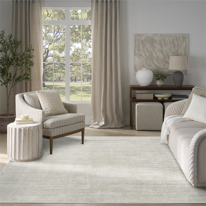 Nourison Home Dekor 8' x 10' Polyester Beige Area Rug