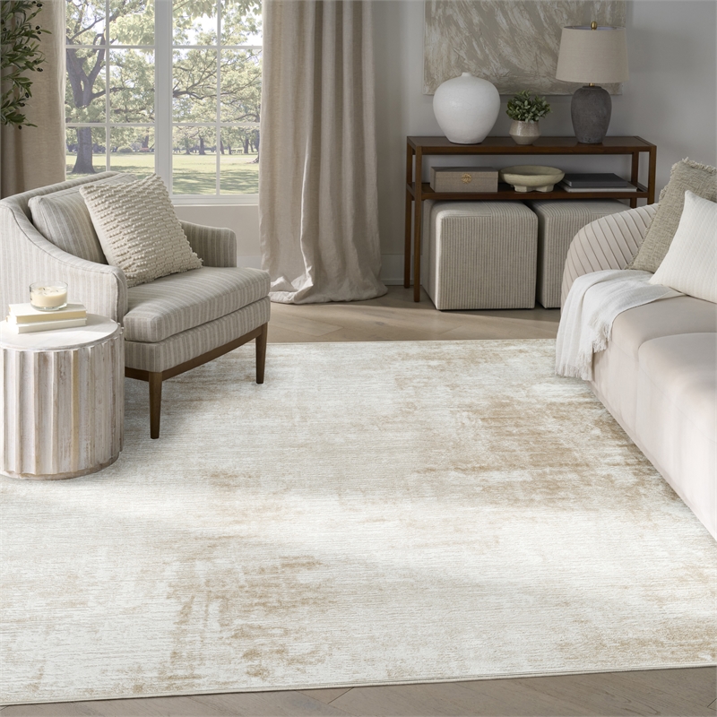 Nourison Home Dekor 8' x 10' PolyesterIvory Beige Area Rug