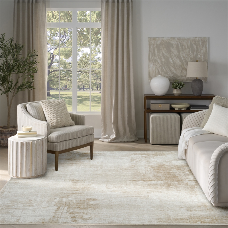 Nourison Home Dekor 8' x 10' PolyesterIvory Beige Area Rug