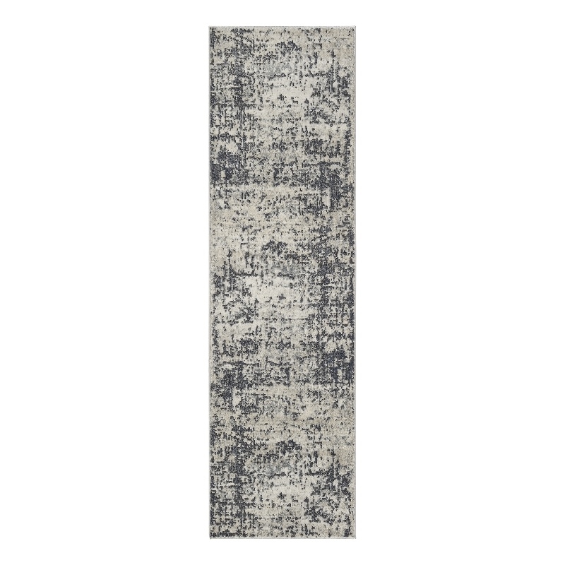 Nourison Home Concerto 10' Runner Fabric Ivory Grey Area Rug