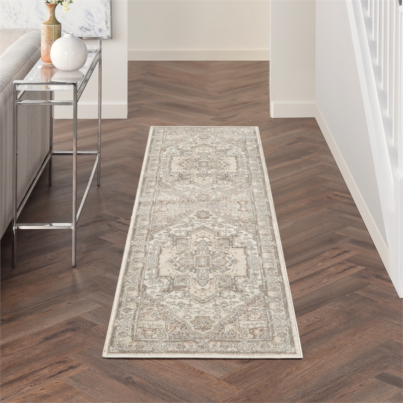 Nourison Home Concerto 10' Runner Fabric Beige Area Rug