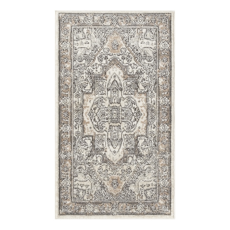 Nourison Home Concerto 2' x 4' Fabric Ivory Grey Taupe Area Rug