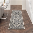 Nourison Home Concerto 10' Runner Fabric Ivory Navy Area Rug