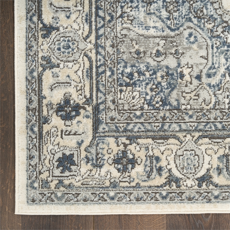 Nourison Home Concerto 4' x 6' Fabric Ivory Navy Area Rug