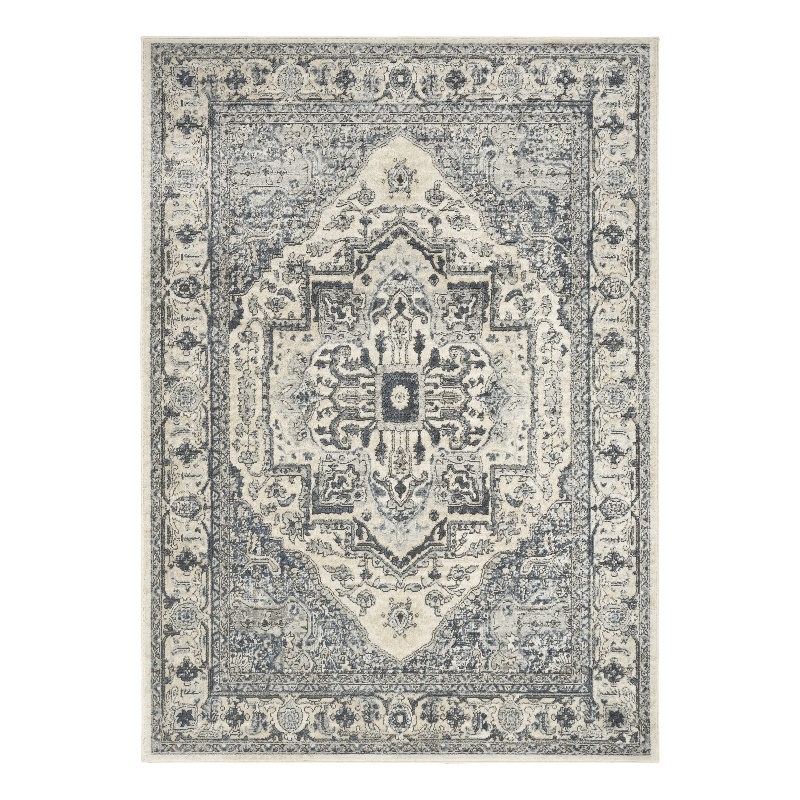 Nourison Home Concerto 4' x 6' Fabric Ivory Navy Area Rug