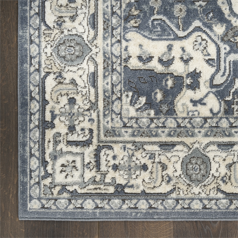 Nourison Home Concerto 8' x 10' Fabric Navy Ivory Area Rug