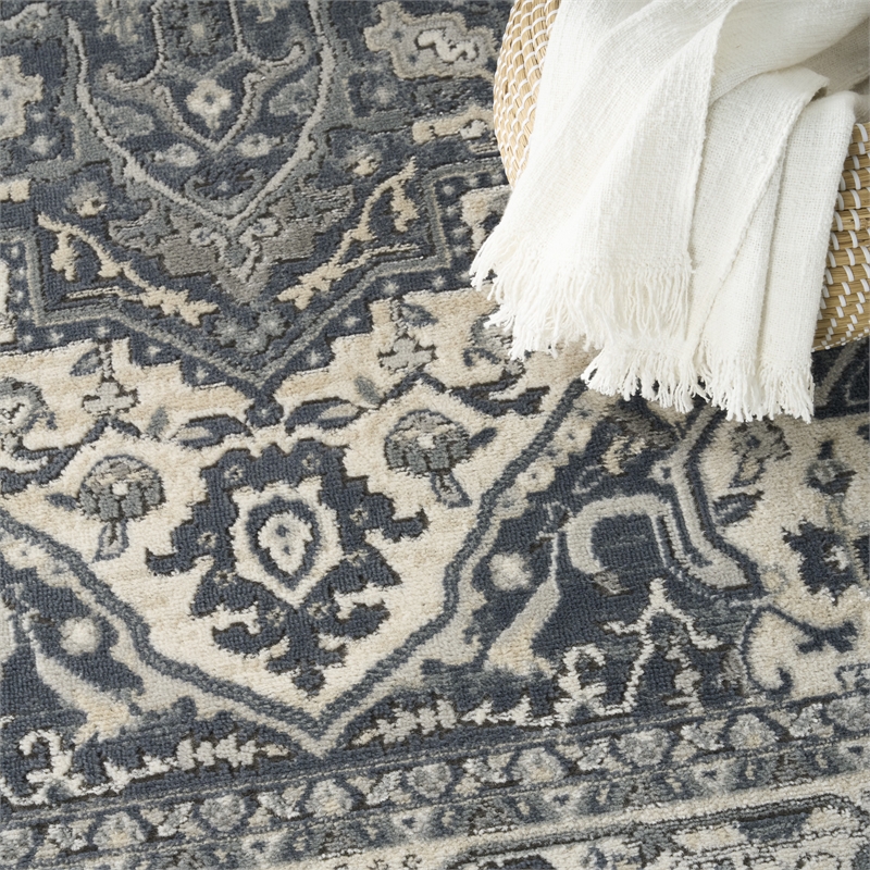 Nourison Home Concerto 8' x 10' Fabric Navy Ivory Area Rug