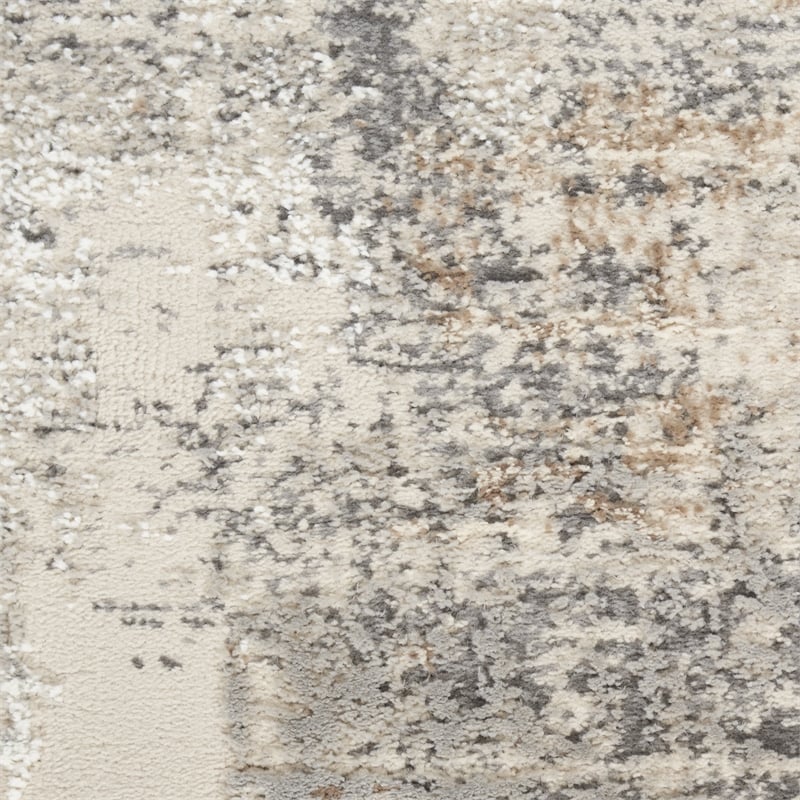 Nourison Home Eco-Friendly 10' x 14' Polyester Beige Grey Area Rug