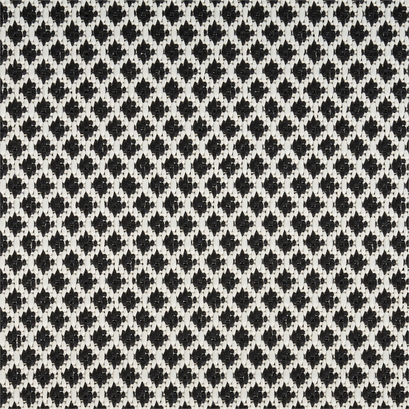 Nourison Home Courtyard 6' x 9' Fabric Black White Area Rug