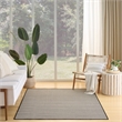 Nourison Home Courtyard 6' x 9' Fabric Black White Area Rug