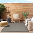 Nourison Home Courtyard 6' x 9' Fabric Black White Area Rug