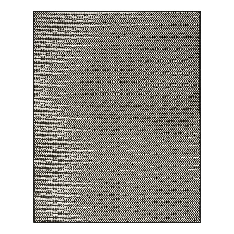 Nourison Home Courtyard 8' x 10' Fabric Black White Area Rug