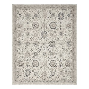 Nourison Home Renewed 9' x 12' Polyester Ivory Multicolor Area Rug