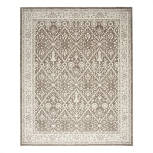 Nourison Home Renewed 9' x 12' Polyester Ivory Mocha Area Rug