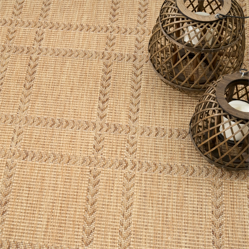 Nourison Horizon Indoor/Outdoor 4' x 6' Natural Modern Rug