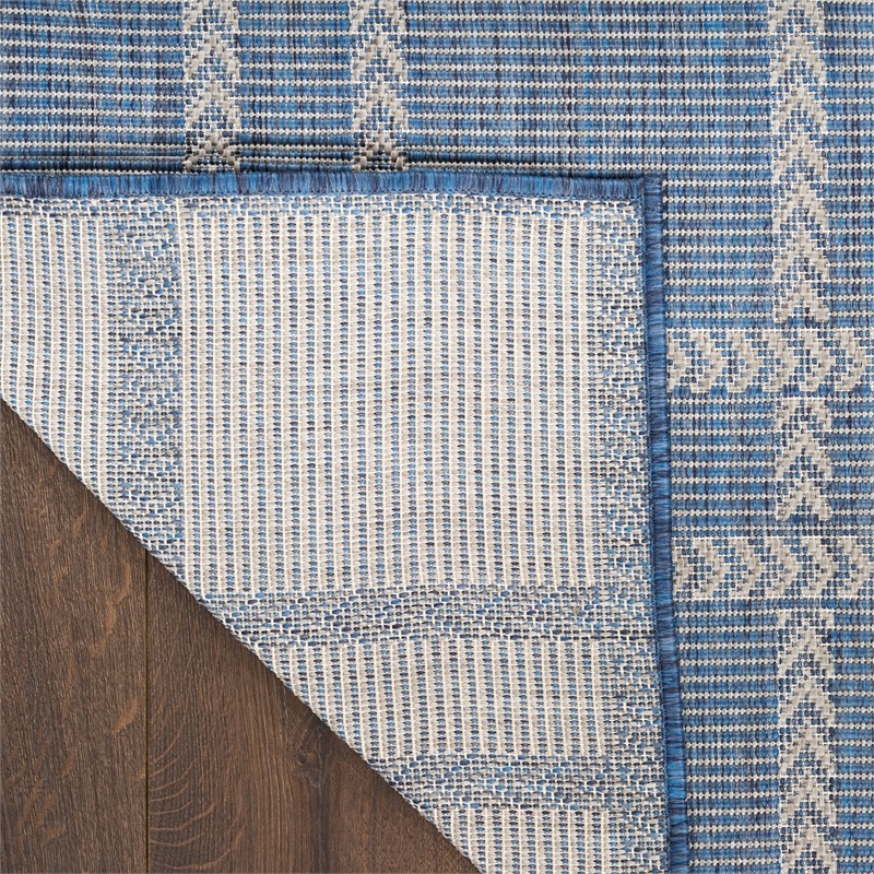 Nourison Horizon Indoor/Outdoor 5' x 7' Navy Modern Rug