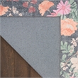 Nourison Botanical Washables 4' x 6' Charcoal Multicolor Farmhouse Indoor Rug