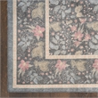 Nourison Botanical Washables 4' x 6' Charcoal Multicolor Farmhouse Indoor Rug