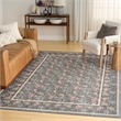Nourison Botanical Washables 4' x 6' Charcoal Multicolor Farmhouse Indoor Rug