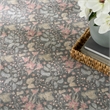 Nourison Botanical Washables 4' x 6' Charcoal Multicolor Farmhouse Indoor Rug
