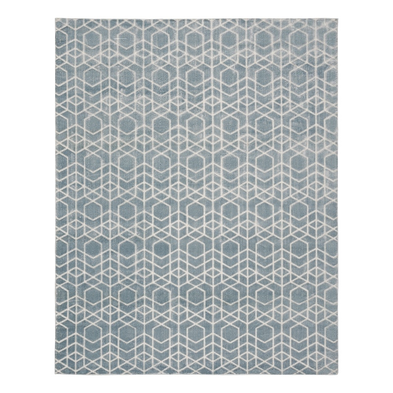 Nourison Washable Charm 9' x 12' Blue Ivory Modern Indoor Rug