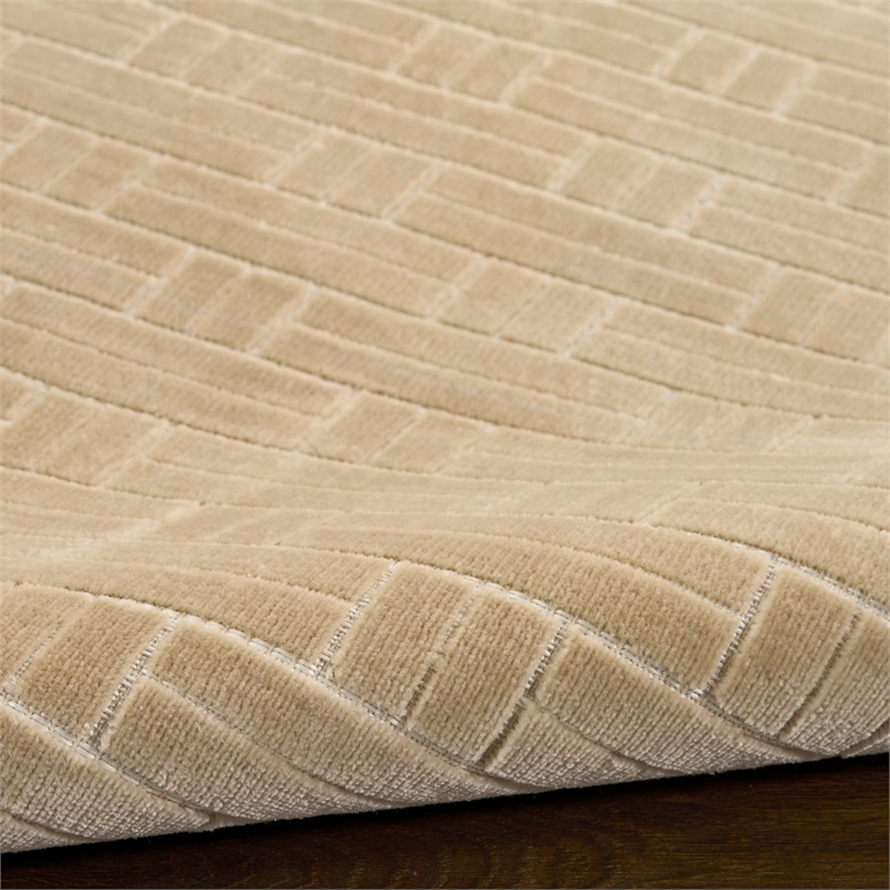 Nourison Washable Charm 2' x 3' Beige Ivory Modern Indoor Rug