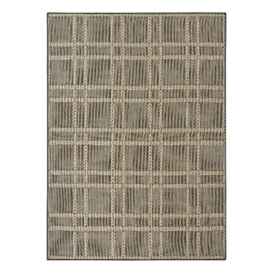 Nourison Horizon Indoor/Outdoor 4' x 6' Charcoal Modern Rug