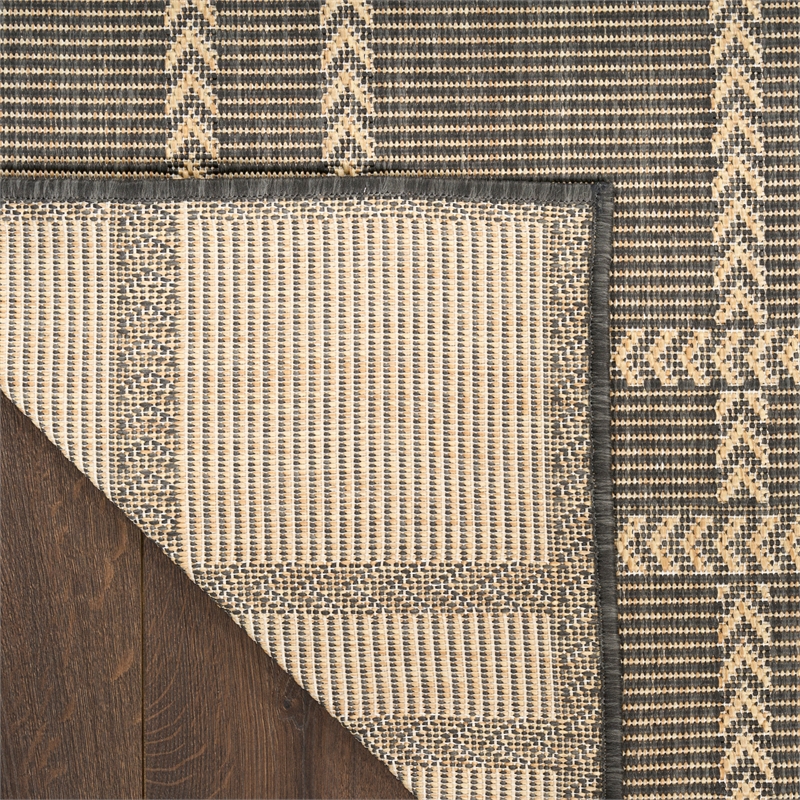 Nourison Horizon Indoor/Outdoor 6' x 9' Charcoal Modern Rug