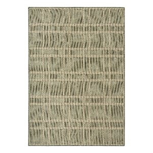 Nourison Horizon Indoor/Outdoor 4' x 6' Green Modern Rug
