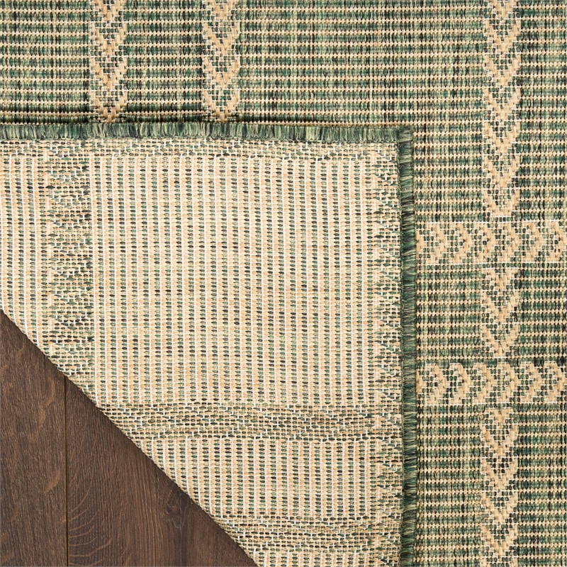 Nourison Horizon Indoor/Outdoor 5' x 7' Green Modern Rug