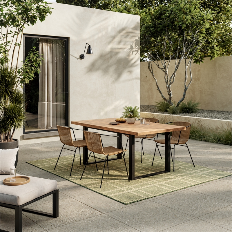 Nourison Horizon Indoor/Outdoor 5' x 7' Green Modern Rug
