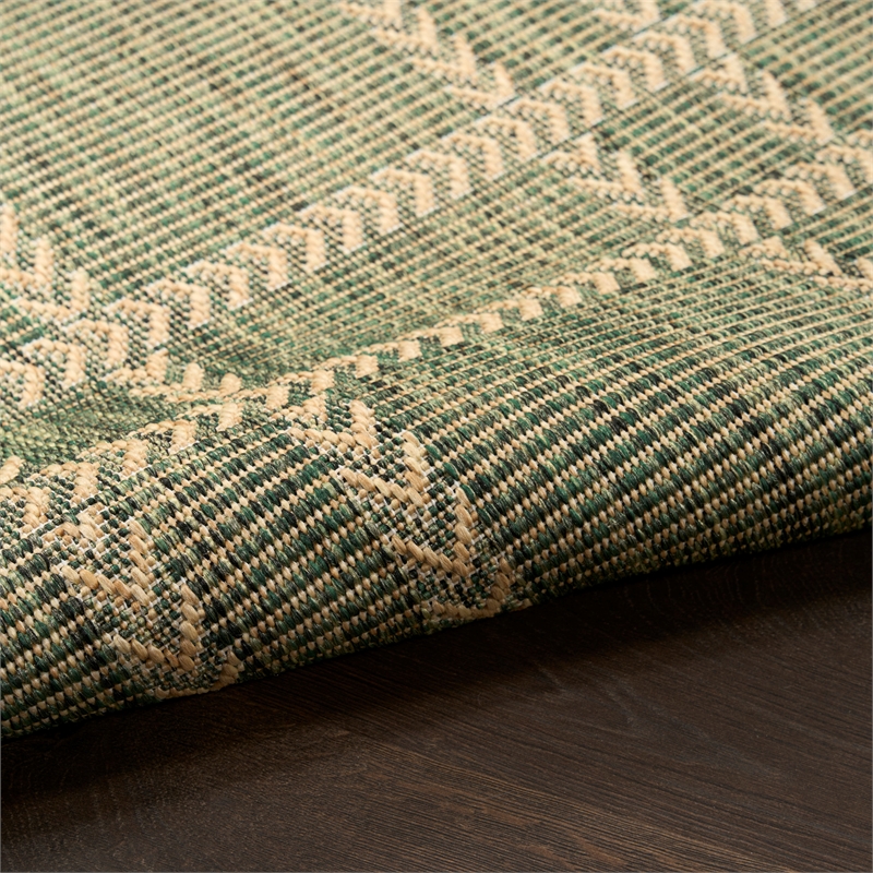 Nourison Horizon Indoor/Outdoor 6' x 9' Green Modern Rug