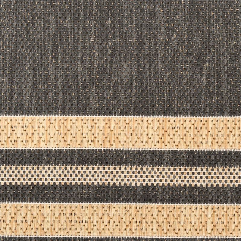 Nourison Horizon Indoor/Outdoor 4' x 6' Charcoal Modern Rug