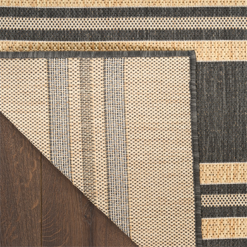 Nourison Horizon Indoor/Outdoor 4' x 6' Charcoal Modern Rug