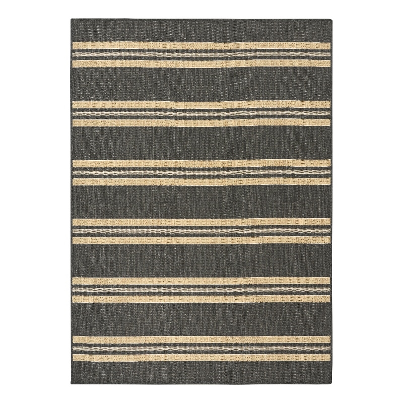 Nourison Horizon Indoor/Outdoor 5' x 7' Charcoal Modern Rug