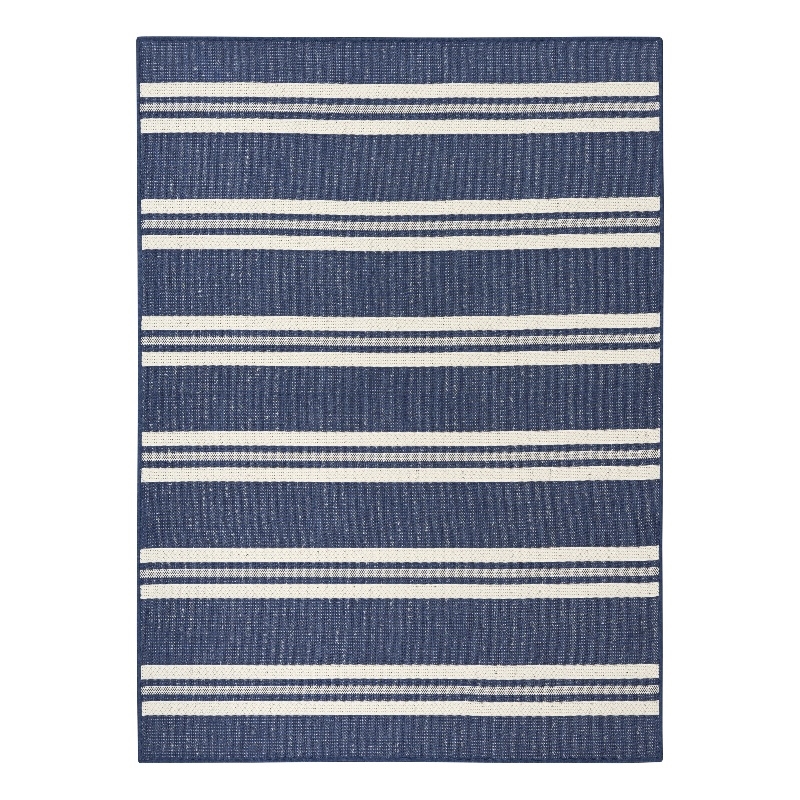 Nourison Horizon Indoor/Outdoor 5' x 7' Navy Modern Rug