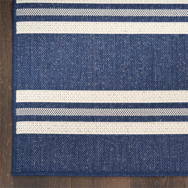 Nourison Horizon Indoor/Outdoor 6' x 9' Navy Modern Rug