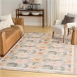 Nourison Botanical Washables 5' x 7' Beige Multicolor Farmhouse Indoor Rug
