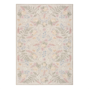 Nourison Botanical Washables 5' x 7' Beige Multicolor Farmhouse Indoor Rug