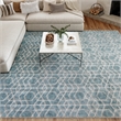 Nourison Washable Charm 8' x 10' Blue Ivory Modern Indoor Rug