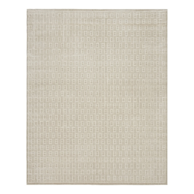 Nourison Washable Charm 8' x 10' Silver Ivory Modern Indoor Rug