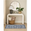 Nourison Dekor 2' x 4' Slate/Ivory Vintage Indoor Rug